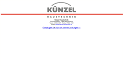 Desktop Screenshot of kuenzel-haustechnik.de